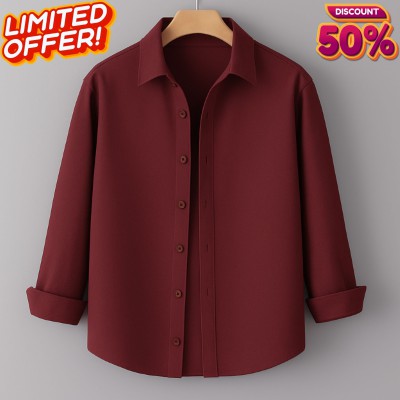 Men's Full Sleeve Solid Shirt