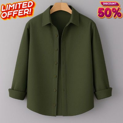 Men's Full Sleeve Solid Shirt